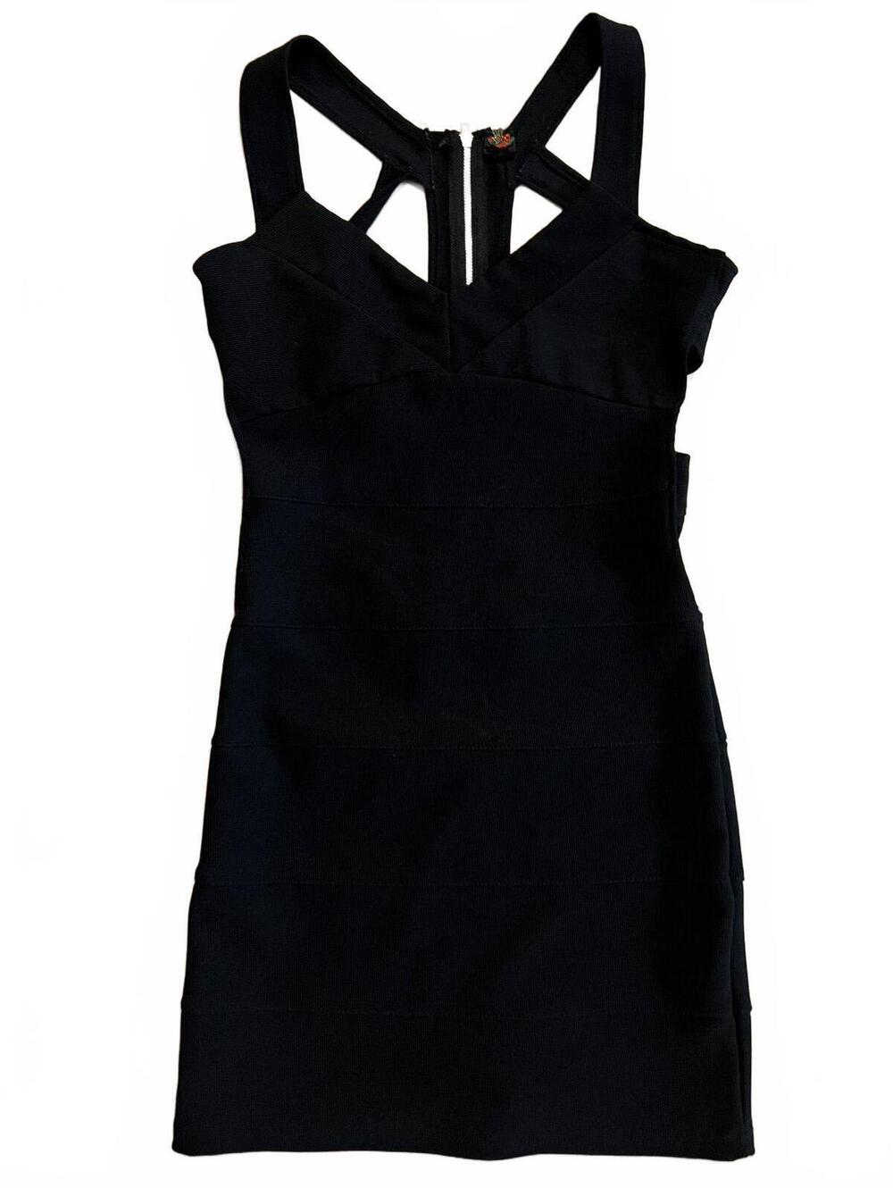 Boohoo Black Cut-Out Bodycon Dress Size M